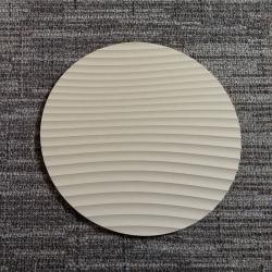 4" Round Sculpted Panel - Ridge (Set of 4)