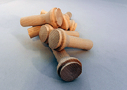 Wooden Smokestack 1-1/8" x 2-5/8" (5/8" Dia. Tenon)