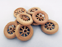Wooden Spoked Wheels 1-3/4 inch | Bear Wood Supply
