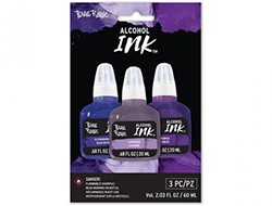 Alcohol Ink - Ultramarine, Lavender, Purple (3 Pack)