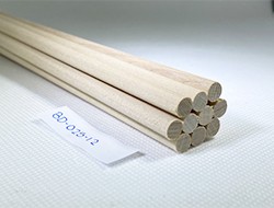 Hardwood Birch Dowels 1/4 by 12 (Per 10 Dowels)