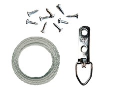 Wire Hanging Kit with Mounting Screws for 5 Pictures (up to 43 LBS)