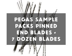 Pegas Scroll Saw Sample Pack - Pinned Blades Set of 7 Dozen