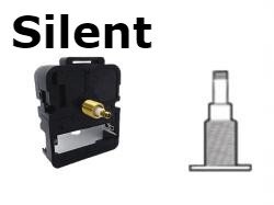 Silent, Continuous Sweep Clock Movements to Make Large Clocks, C-Cell, up to 3/8 Thick Dial Face