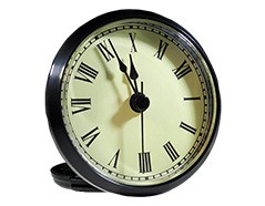 2-7/8 Ivory Roman Clock Insert - Black Bezel