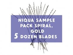 Niqua Scroll Sample Pack Spiral Gold Blades - 5 Dozen Blades