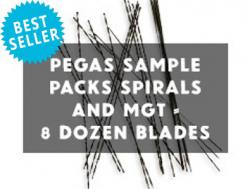 Pegas Scroll Saw Blades sample Pack modified geometry and spiral