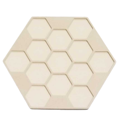 Sculpted Panel Hexagon Wood Panel