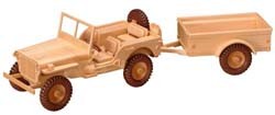 WWII Jeep and Trailer - Bear Woods Supply