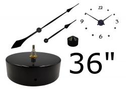 36" Wall Clock Kit with Essentials with Clock Motor, Clock Hands, Numbers and Mounting Hardware