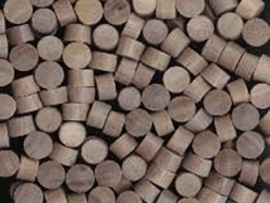 walnut wood plugs, sidegrain buttons, flathead plugs | Bear Woods Supply