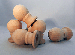 Wooden Finials  1-7/8 inch | Bear Woods Supply