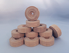 Treaded Wood Wheels 1-3/4 inch | Bear Wood Supply