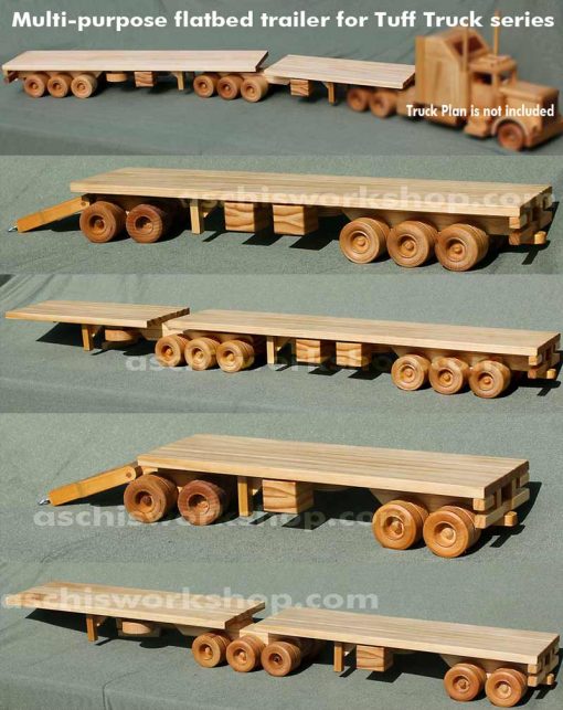 Double Flatbed Trailers Woodworking Pattern