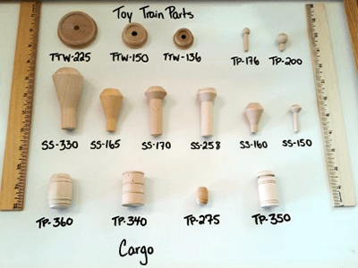 wooden train parts