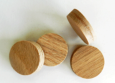 Cross Grain. European Oak Oak Pellets,Tapered Oak Plugs Details about   25 Oak Plugs 12mm 