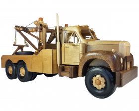 Woodworking patterns to make a 1950s tow truck model